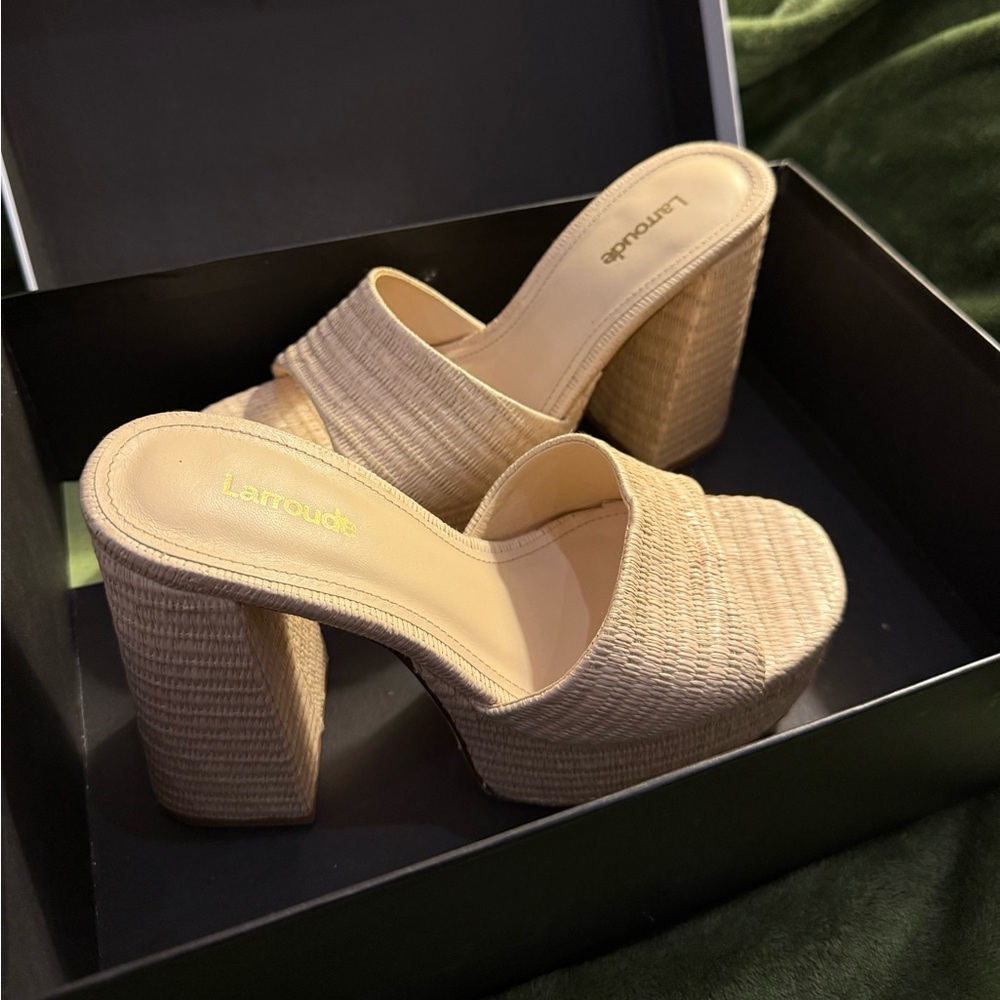 Larroude Dolly Mule Platform Heels